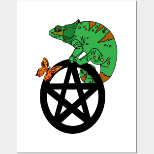 Chameleon Pentacle Posters and Art